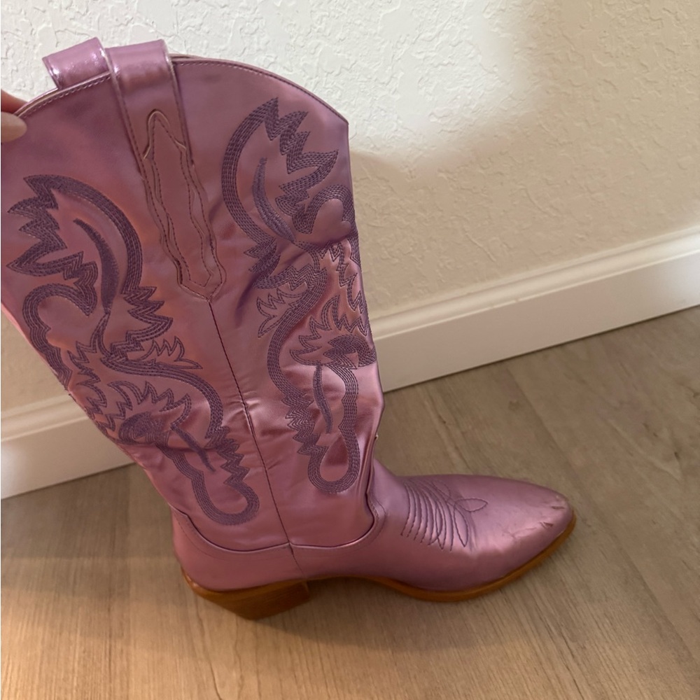 Women's Purple Metallic Cowgirl Western Boots